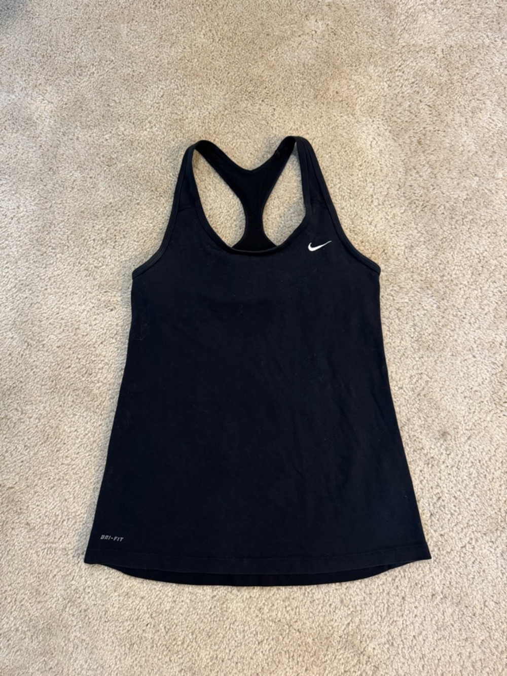 Nike Black Dri-FIT Racerback Tank Top w/ Built in Bra